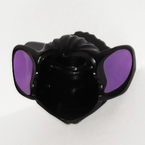 Visuel indicatif Rebrickable de Cheveux, oreilles de chauve-souris avec motif imprimé d'oreille interne lavande moyenne (Hair, Bat Ears with Medium Lavender Inner Ear Print)