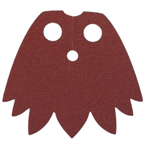 Cape de cou, 7 points à plumes, 2 trous avec motif imprimé vert foncé (Neckwear Cape, 7 Points Feathered, 2 Holes with Dark Green Back Print)