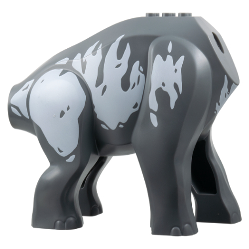 Visuel indicatif Rebrickable de Animal, dinosaure, corps de brachiosaure avec des marques blanches imprimé (Animal, Dinosaur, Brachiosaurus Body with White Markings Print)