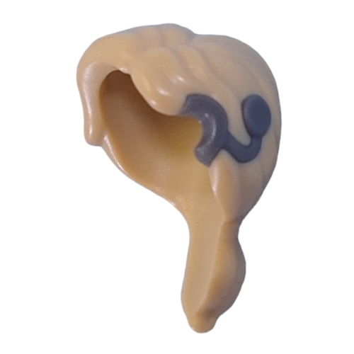 Visuel indicatif Rebrickable de Cheveux longs, Gris Foncé Gris Cochléaire (Hair Long, Dark Bluish Grey Cochlear Implant Pattern)