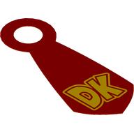 Cravate avec motif imprimé jaune 'DK' (Neckwear Tie with Yellow 'DK' Print)