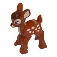 Visuel indicatif Rebrickable de Animal, Cerf avec des taches blanches sur les côtés, Poitrine, Taches brunes rougeâtres sur le motif imprimé tête (Bambi) (Animal, Deer with White Spots on Sides, Chest, Reddish Brown Spots on Head Print (Bambi))