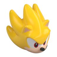 Tête de minifigurine spéciale, super sonique avec visage nougat clair, yeux blancs et rouges, motif : bouche ouverte (Minifig Head Special, Super Sonic with Light Nougat Face, White/Red Eyes, Open Mouth Print)