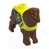 Visuel indicatif Rebrickable de Animal, Chien, Debout avec gilet jaune, Bleu foncé Police imprimé (Animal, Dog, Standing with Yellow Vest, Dark Blue Police Print)