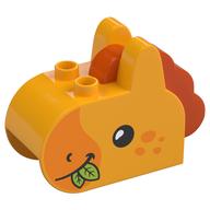 Visuel indicatif Rebrickable de Duplo brique 2 x 4 x 2 Oreilles et crinière avec motif imprimé visage cheval (Duplo Brick 2 x 4 x 2 Ears and Mane with Horse Face Print)