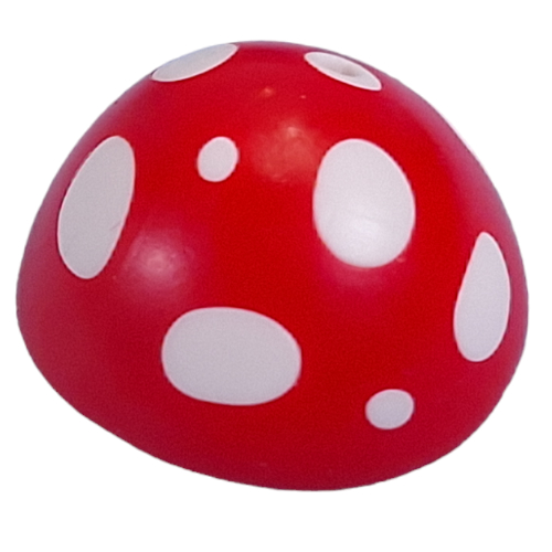 Chapeau, champignon avec des points blancs, motif de capot rouge (Hat, Mushroom with White Dots, Red Hood Pattern)