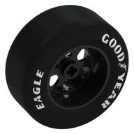 Visuel indicatif Rebrickable de Jante de roue 50 avec pneu slick noir avec motif imprimé 'EAGLE', 'GOOD YEAR' (Wheel Rim 50 with Black Slick Tyre with 'EAGLE', 'GOOD YEAR' Print)