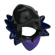 Capuche pointue avec bandana violet foncé, capot à pointes bleu foncé (Hood Pointed with Dark Purple Bandana, Dark Blue Spiked Cowl)