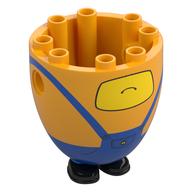 Corps minion, cône extra grand avec bouche blanche, motif imprimé globalement bleu (Minion Body, Extra Large Cone with White Mouth, Blue Overall Print)