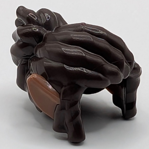Cheveux mi-longs, bouclés avec chignon, franges, oreilles d'elfe motif brun moyen (Hair Mid-Length, Curly with Bun, Bangs, Elf Ears Medium Brown Pattern)