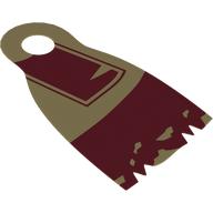Cape de vêtements de cou avec des formes rouges foncés et motif imprimé bord en lambeaux (Neckwear Cape with Dark Red Shapes and Tattered Edge Print)