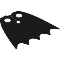 Cape de cou, festonné 5 points, dos bleu foncé (Neckwear Cape, Scalloped 5 Points, Dark Blue Back)