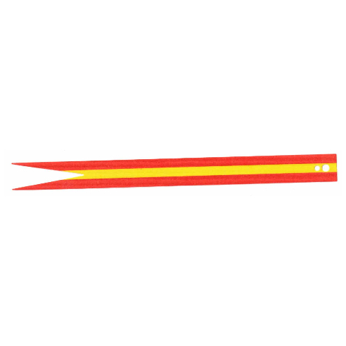 Visuel indicatif Rebrickable de Bannière, longue 19 x 2 avec motif imprimé rouge et jaune (Banner, Long 19 x 2 with Red and Yellow Print)