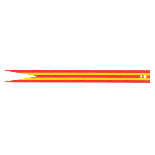 Visuel indicatif Rebrickable de Bannière, longue 19 x 2 avec motif imprimé rouge, jaune, rouge, jaune, rouge (Banner, Long 19 x 2 with Red, Yellow, Red, Yellow, Red Print)