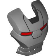 Visuel indicatif Rebrickable de Tête accessoire visière haut charnière avec yeux rouges motif imprimé (Iron Man) (Headwear Accessory Visor Top Hinge with Red Eyes Print (Iron Man))