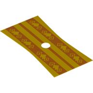 Poncho de cou avec Orange Décorations motif imprimé (Neckwear Poncho with Orange Decorations Print)