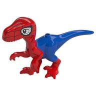 Visuel indicatif Rebrickable de Animal, dinosaure, araignée-raptor avec des bras rouges, les jambes, la tête, noir (Animal, Dinosaur, Spider-Raptor with Red Arms, Legs, Head, Black Spider-Webs Print)