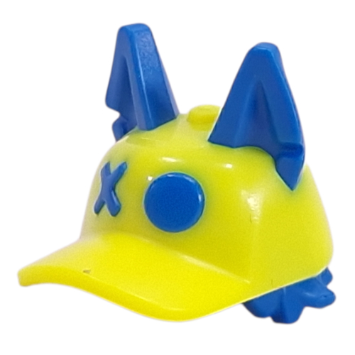 Visuel indicatif Rebrickable de Casquette avec Oreilles Bleues et Cheveux, Motif X, O (Cap with Blue Ears and Hair, X, O Pattern)