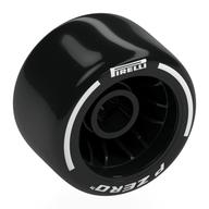 Visuel indicatif Rebrickable de Jante de roue 24 x 14,9 largeur avec pneu slick noir avec motif imprimé blanc 'PIRELLI' (Wheel Rim 24 x 14.9 Wide with Black Slick Tyre with White 'PIRELLI' Print)