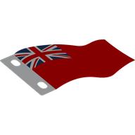 Visuel indicatif Rebrickable de Drapeau 7 x 5 vague avec Union Jack sur le motif imprimé champ rouge (Flag 7 x 5 Wave with Union Jack on Red Field Print)