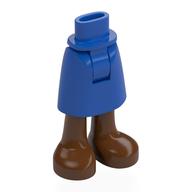 Visuel indicatif Rebrickable de Mini-poupée bassin et jupe mi-longue avec chevilles avec motif imprimé pieds brun rougeâtre (Minidoll Hips and Mid-Length Skirt with Ankles with Reddish Brown Feet Print)