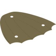 Visuel indicatif Rebrickable de Voile, queue 11 x 13 avec des points gris foncé imprimé (Sail, Tail 11 x 13 with Dark Grey Stitches Print)
