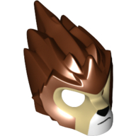 Masque lion avec visage beige et fronce les sourcils (Mask Lion with Tan Face and Crooked Frown Print)