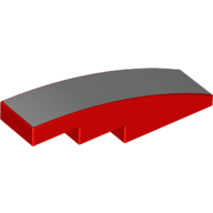 Visuel indicatif Rebrickable de Brique courbée 4 x 1 avec motif imprimé blanc (Brick Curved 4 x 1 with White Print)