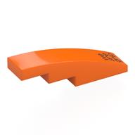 Visuel indicatif Rebrickable de Brique courbée 4 x 1 Non tenons avec motif imprimé noir 'we are grip' (Brick Curved 4 x 1 No Studs with Black 'we are grip' Print)