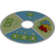 Visuel indicatif Rebrickable de Disque pour Duplo toupie avec numéro imprimé (Disc for Duplo Spinner with Number Print)