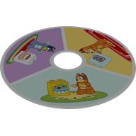 Visuel indicatif Rebrickable de Disque pour toupie Duplo avec scènes de Bluey imprimées (Disc for Duplo Spinner with Bluey Scenes Print)