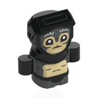 Visuel indicatif Rebrickable de Créature, Anzellan, Capuche noire, Ceinture, Mains, beige Face motif imprimé (Creature, Anzellan, Black Hood, Belt, Hands, Tan Face Print)