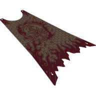 Visuel indicatif Rebrickable de Grande figurine cape, en lambeaux avec motif imprimé rouge foncé (Large Figure Cape, Tattered with Dark Red Print)