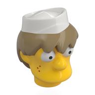 Tête de minifigurine spéciale, simpsons, tête graisseuse ado (Minifig Head Special, Simpsons, Head Greasy Teen)