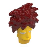 Tête de minifigurine Spécial, Simpsons, Sideshow Bob (Minifig Head Special, Simpsons, Sideshow Bob)