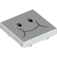 Tuile Spécial 2 x 2 inversé avec motif imprimé visage (Tile Special 2 x 2 Inverted with Face Print)