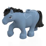 Visuel indicatif Rebrickable de Animal, Poney à la crinière noire, Motif queue (Animal, Pony with Black Mane, Tail Pattern)