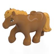 Visuel indicatif Rebrickable de Animal, Poney à la crinière jaune ocre, Motif queue (Animal, Pony with Ochre Yellow Mane, Tail Pattern)
