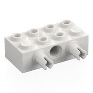 Visuel indicatif Rebrickable de Brique Technic 2 x 4 avec 4 trous de connecteur, 2 connecteurs (Technic Brick 2 x 4 with 4 Pin Holes, 2 Pins)