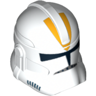 Casque clone trooper phase 2, avant fermé, lumineux orange 212e légion marquages motif imprimé (Helmet Clone Trooper Phase 2, Closed Front, Bright Light Orange 212th Legion Markings Print)