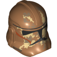 Casque clone trooper phase 2, avant fermé, beige et camouflage foncé imprimé (Helmet Clone Trooper Phase 2, Closed Front, Tan and Dark Tan Camouflage Print)