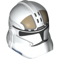 Casque clone trooper phase 2, avant fermé, modèle imprimé canonnier or (Helmet Clone Trooper Phase 2, Closed Front, Gold Gunner Print)