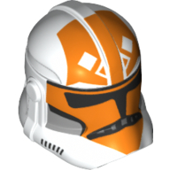Casque clone trooper phase 2, avant fermé, orange 332nd marquages de la société motif imprimé (Helmet Clone Trooper Phase 2, Closed Front, Orange 332nd Company Markings Print)
