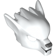 Masque loup avec des crocs et le nez gris imprimé (Mask Wolf with Fangs and Gray Nose Print)