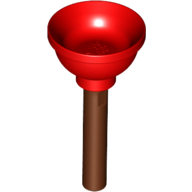 Visuel indicatif Rebrickable de Équipement Plongeur [plastique souple] avec poignée brun rougeâtre (Equipment Plunger [Soft Plastic] with Reddish Brown Handle)