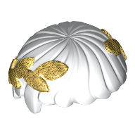 Cheveux courts, frange coupée droite avec motif imprimé de couronne de laurier or (Hair Short, Straight Cut Fringe with Gold Laurel Wreath Print)
