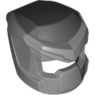 Casque, Mech avec visière ouverte Petit et Métallique Argent motif imprimé (Helmet, Mech with Open Visor Small and Metallic Silver Print)