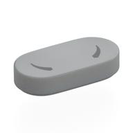Visuel indicatif Rebrickable de Tuile ronde 1 x 2 avec des lignes gris bleuté foncé (nœuds) motif imprimé (Tile Round 1 x 2 with Dark Bluish Grey Lines (Nostrils) Print)
