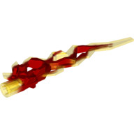 Visuel indicatif Rebrickable de Accessoire d'arme de grande figurine, boulon de flamme / foudre avec trou pour axe avec motif jaune-transparent marbré (Large Figure Weapon Accessory, Flame / Lightning Bolt with Axle Hole with Marbled Trans-Yellow Pattern)