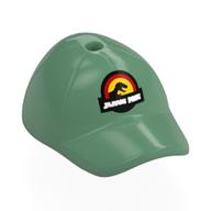 Chapeau / casquette court projet de loi courbé avec coutures et trou sur le dessus avec Jurassic Park logo imprimé (Hat / Cap Short Curved Bill with Seams and Hole on Top with Jurassic Park Logo Print)
